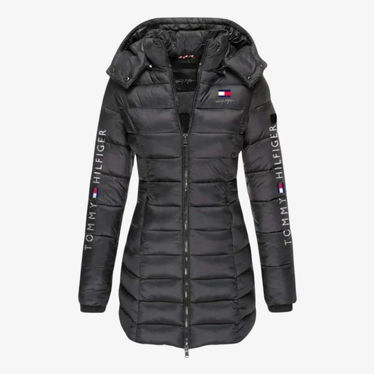 OUTLET™ Lange Steppjacke mit Kapuze