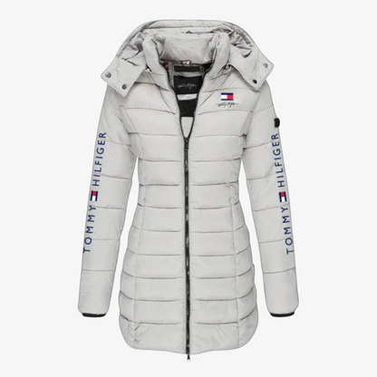 OUTLET™ Lange Steppjacke mit Kapuze