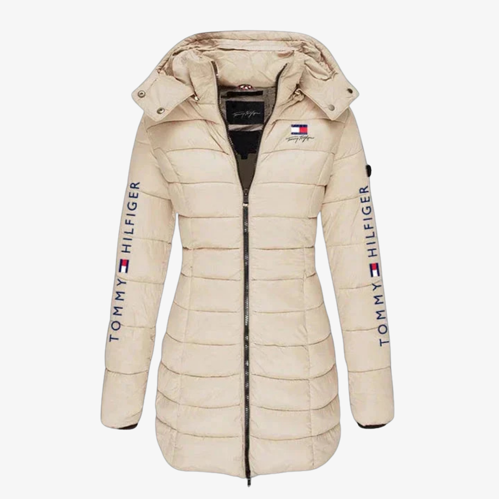 OUTLET™ Lange Steppjacke mit Kapuze