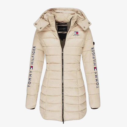 OUTLET™ Lange Steppjacke mit Kapuze