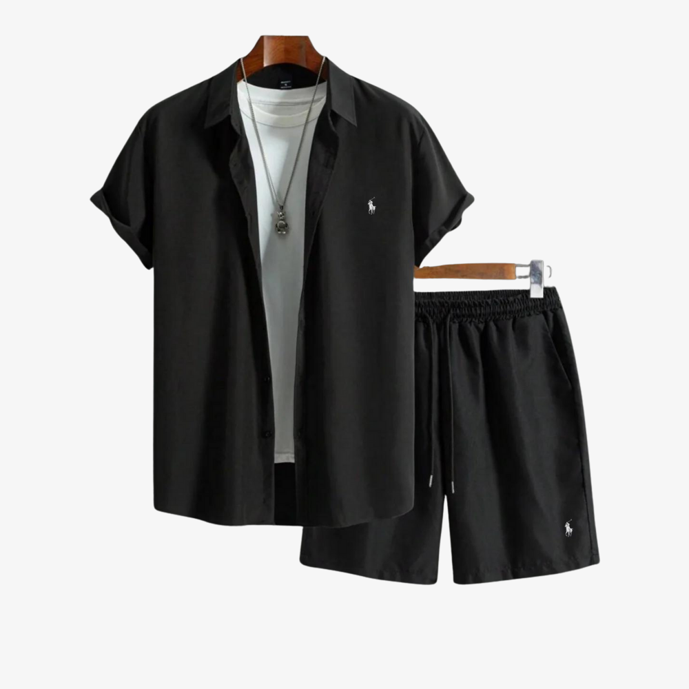 OUTLET™ Leichter Sommer-Set mit Kurzarmhemd & Shorts