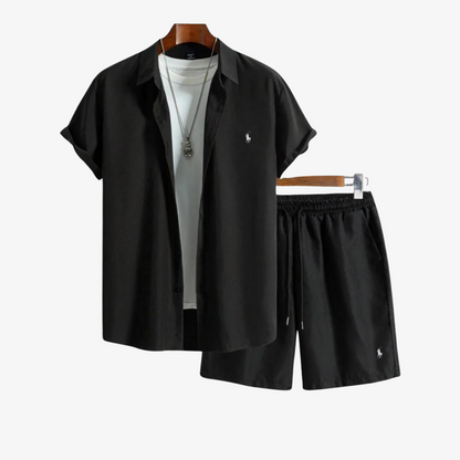 OUTLET™ Leichter Sommer-Set mit Kurzarmhemd & Shorts