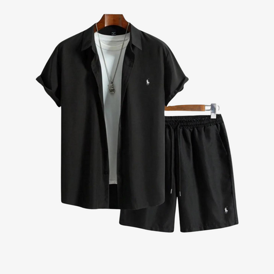 OUTLET™ Leichter Sommer-Set mit Kurzarmhemd & Shorts