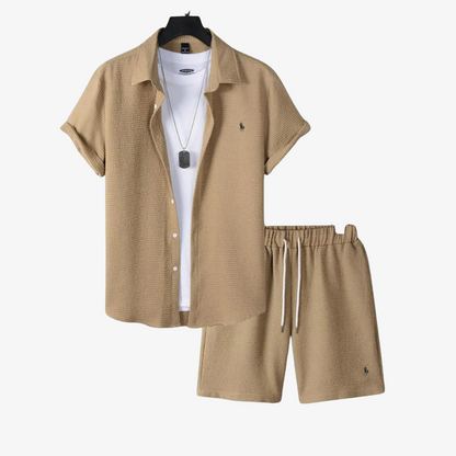 OUTLET™ Leichter Sommer-Set mit Kurzarmhemd & Shorts