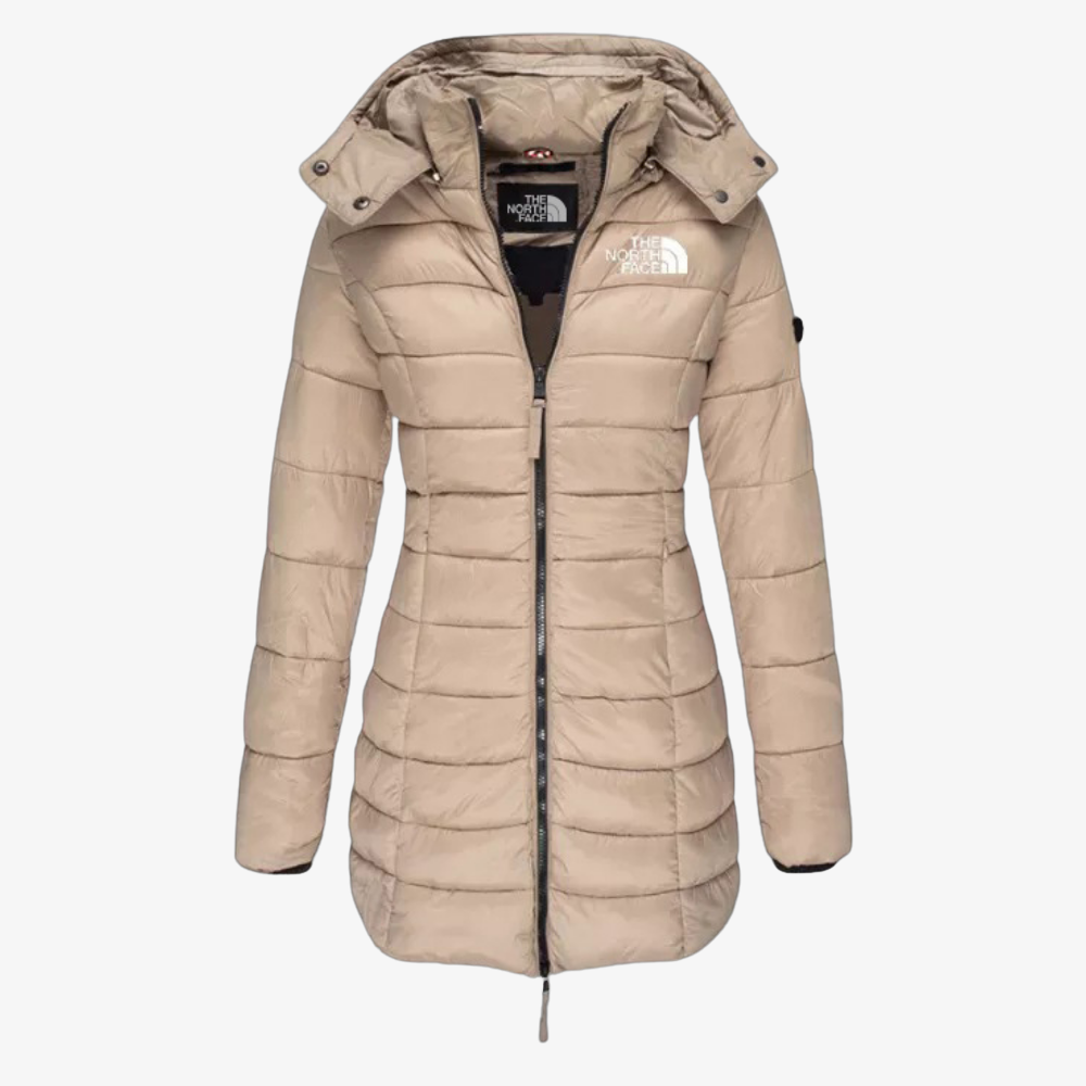OUTLET™ Lange Steppjacke mit Kapuze