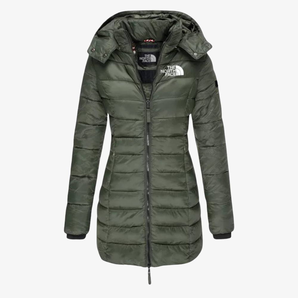 OUTLET™ Lange Steppjacke mit Kapuze