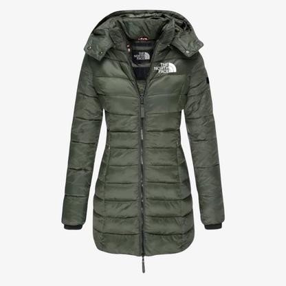 OUTLET™ Lange Steppjacke mit Kapuze